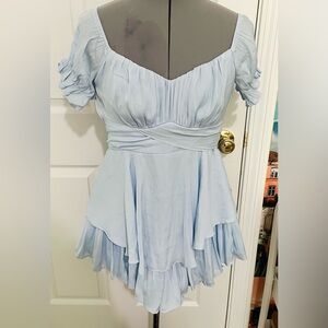 Blue Princess Polly Romper Dress size XS